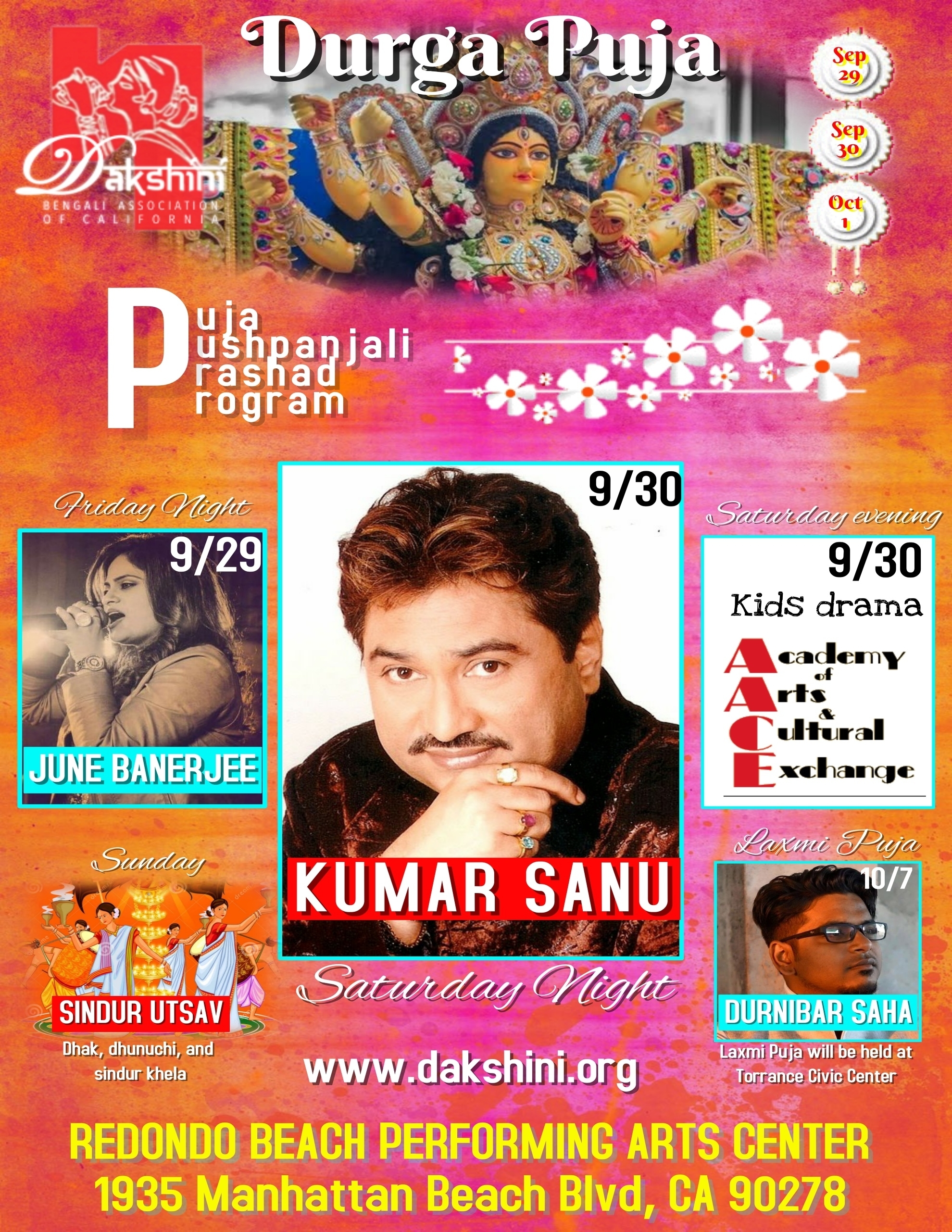 Durga Pujo 2017 Event Flyer