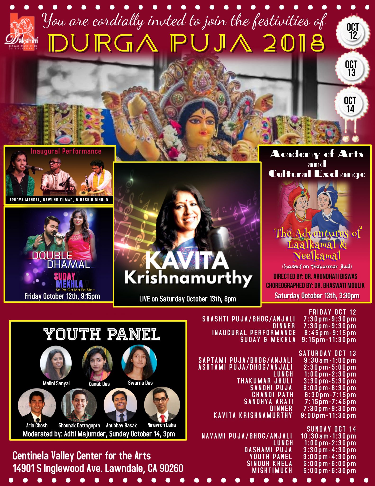 Durga Pujo 2018 Event Flyer
