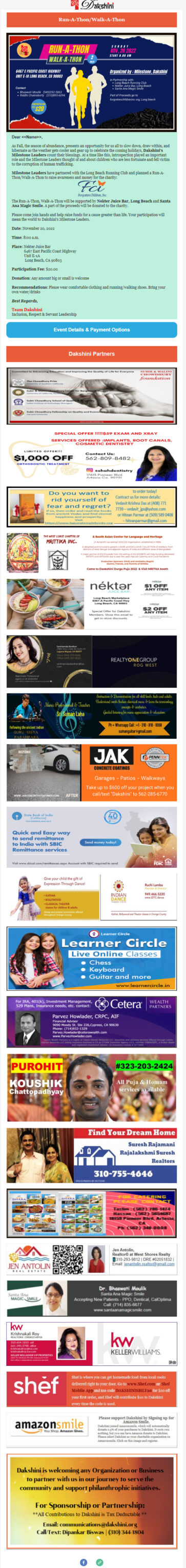 Reminder - Run-A-Thon/Walk-A-Thon by MILESTONE Team
