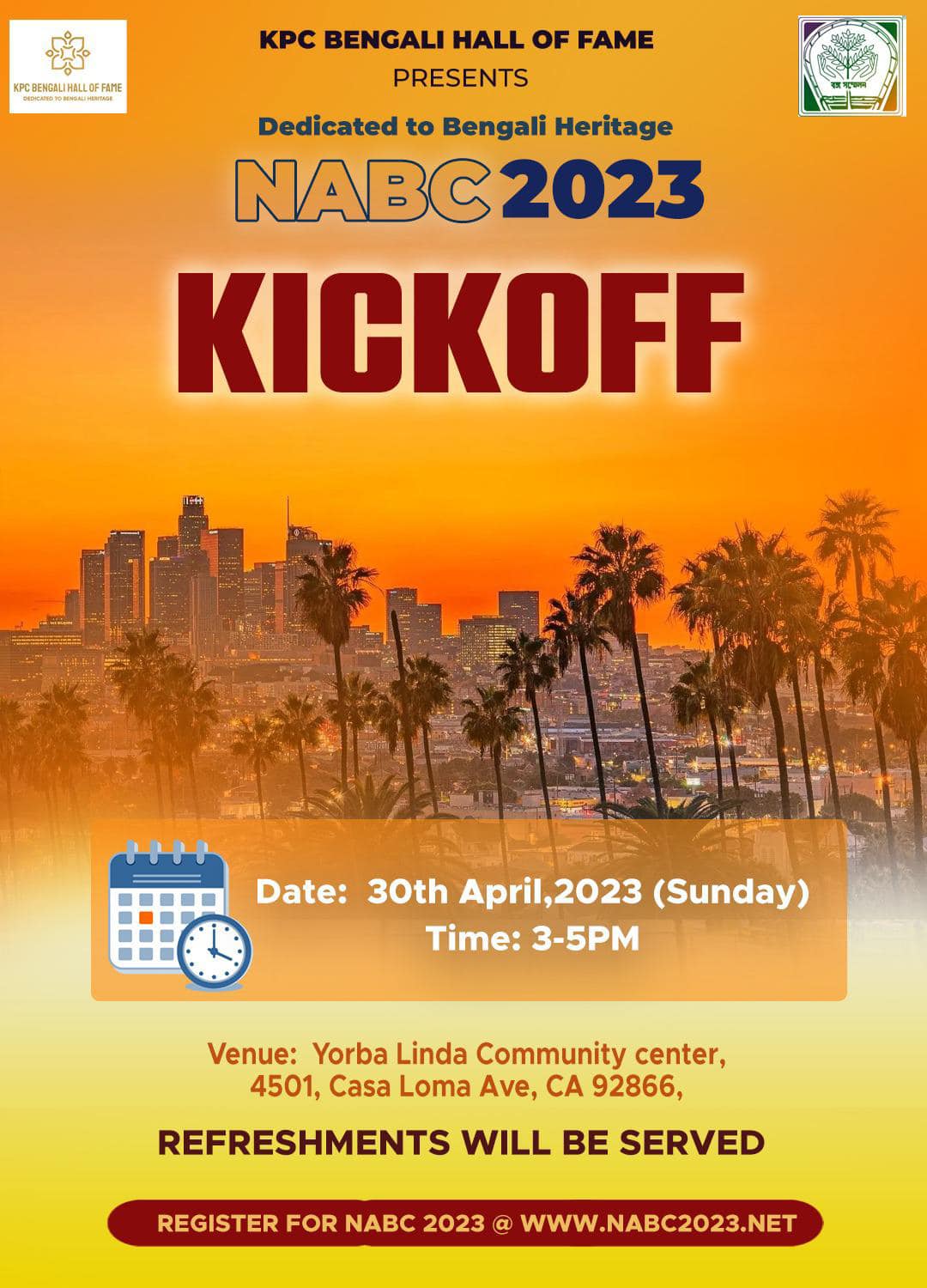 NABC 2023 Kickoff on Sunday, April 30th 2023